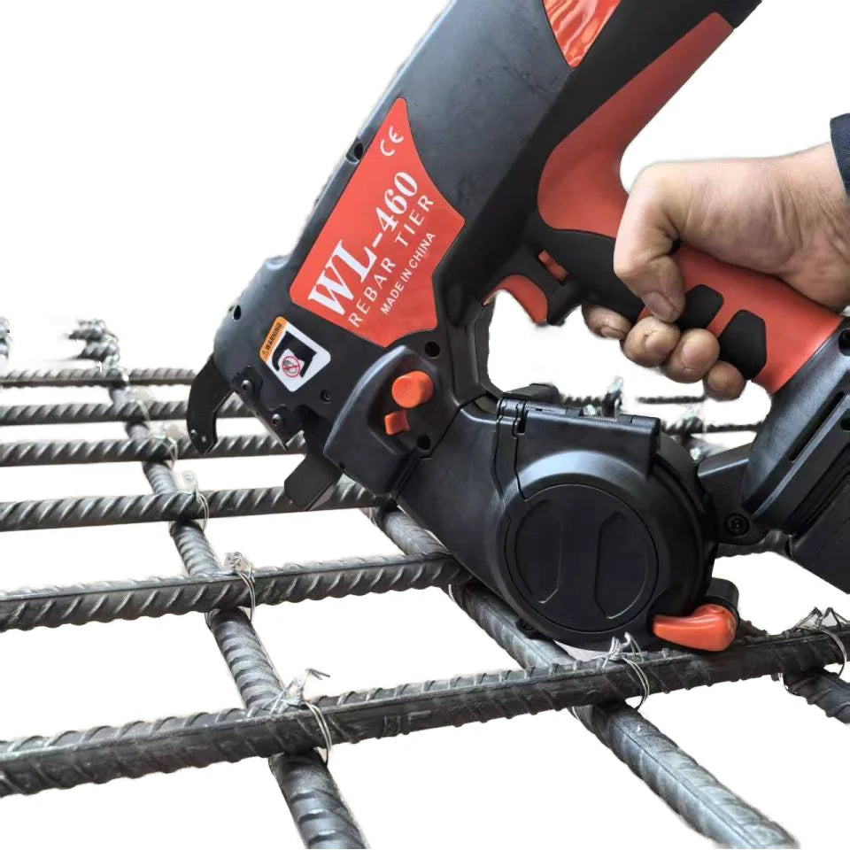 Automatic Battery-Driven Li-ion DC18V Rebar Tying Machine CE Certification 0.6s Knot Speed Steel Rebar Wire Construction Use WL