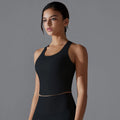Wholesale Cross-border Splicing Seamless Back Long Sports Underwear Bra Sports Running Fitness Yoga Wear Vest tank Top for Women