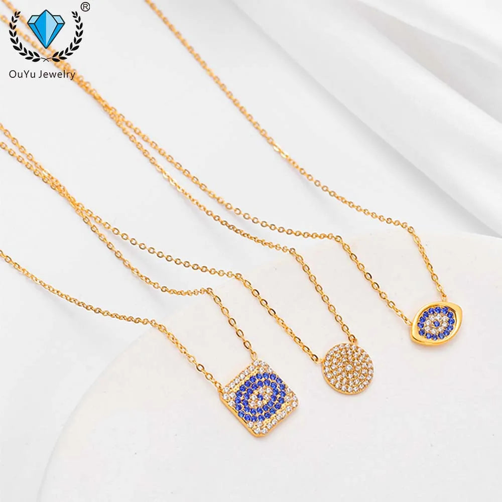 316L Stainless Steel PVD 18K Geometric Pendant Necklaces for Women Chokers Trend Fashion Festival Party Gift Jewelry