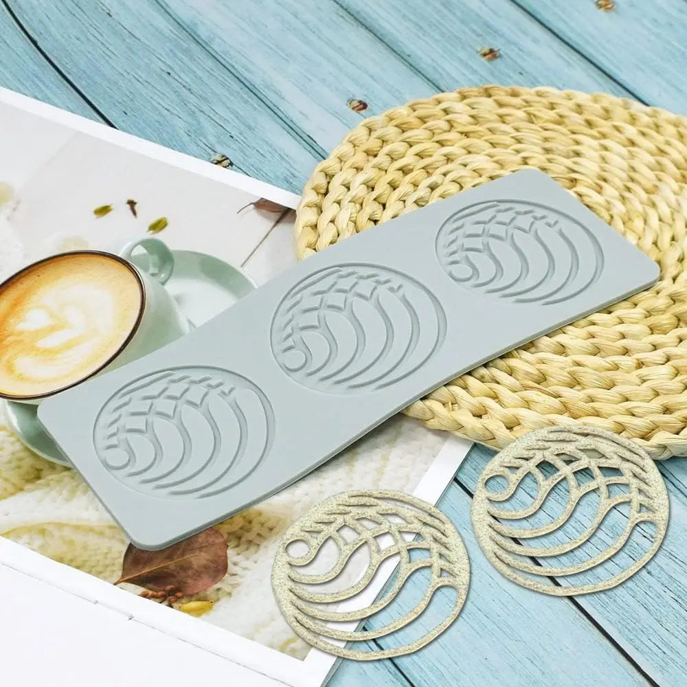 New 2024 Circle Line Design Lace Mat Silicone Mold Sugar Craft Cake Decorating Tools Dessert Chocolate Mold Kitchen Baking Tray