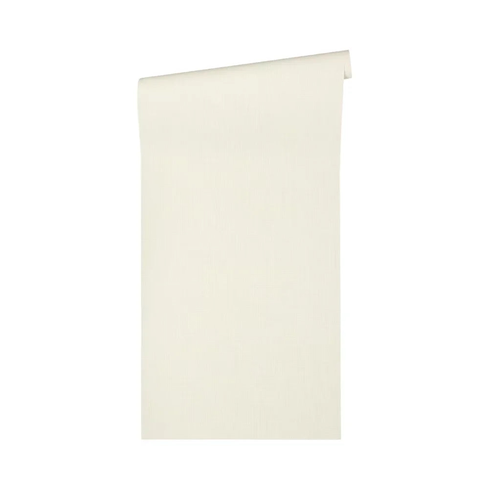 Made in Germany - Luxury Wallpaper rolls Plain Colour White Non Woven Vinyl Contract Wallpaper Design - 1005 x 053 m