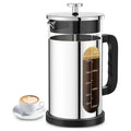 IHCH Rose Gold Unbreakable Portable Glass Coffee Press Handle Heat Resistant Thermal Insulation 0-6 Hours Classic Design 17cm