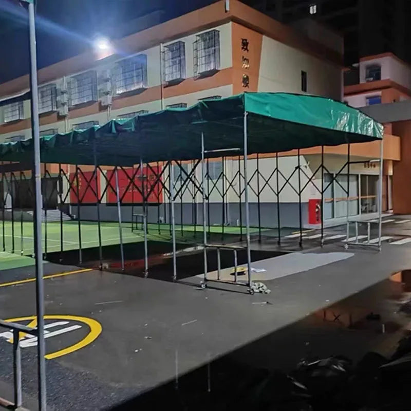 Outdoor Retractable Waterproof Carport Tent Galvanized Steel Frame for Car Garage Cover Single Layer Storage Shelter All Seasons