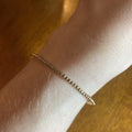 Fashion Classic 18K Gold Plated 2mm Stainless Steel Waterproof Bead Bracelet for Men Women Jewelry