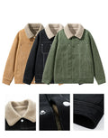 Oem Customized logo Design New New Style Winter Plus Velvet Lapel Warm Jacket