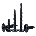 Black 410 Stainless Steel Phillips Pan Head Self Drilling Screws Cross Recess Drilling Fasteners for Metal & Wood