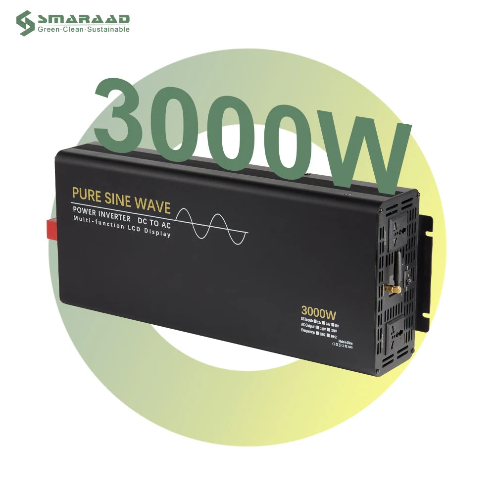 SMARAAD 6000W Pure Sine Wave off Grid Solar Inverter Single Phase DC 12V 24V 48V to AC 220V 110V 6kw Inverter