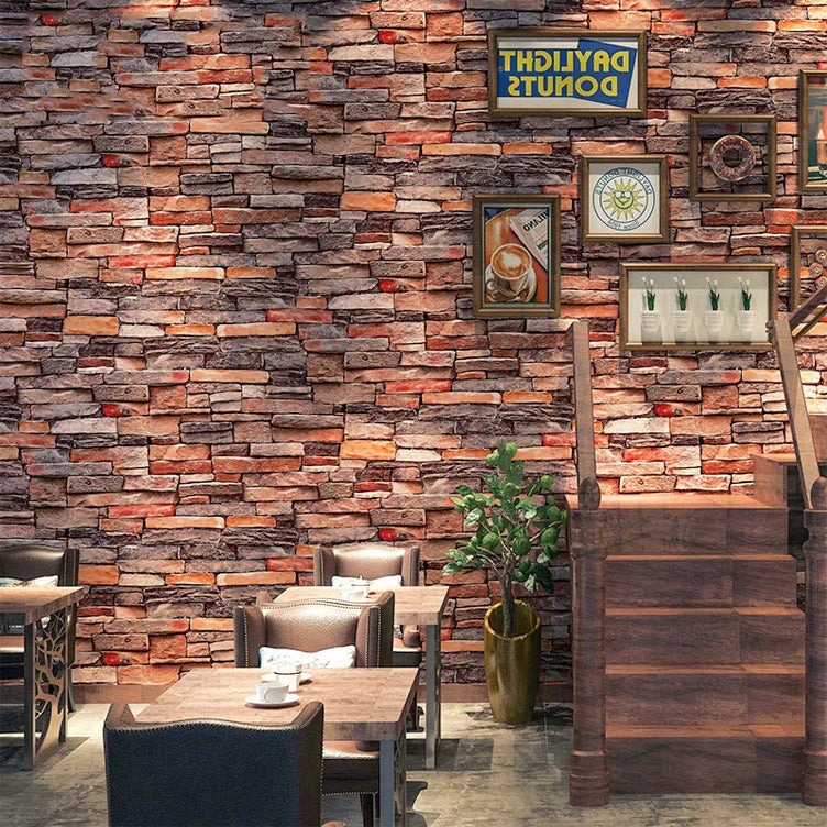 UDK Modern 3d Wallpapers Bricks Pattern Wallpaper Adhesive Wall Mural Decorative Sticker for Wall  and Furniture