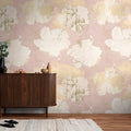 Made in Germany Photo Wallpaper Murals Flowers Pink Cream Beige Non Woven Vinyl Wall Mural Abstract for Hotel - 159 x 280 m