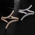 Luxury Fine Jewelry Wheat Ear Zircon Bracelet Shining Elegant Party Fine Bracelets Plant Wrapped Fashion Bracelets Bangles