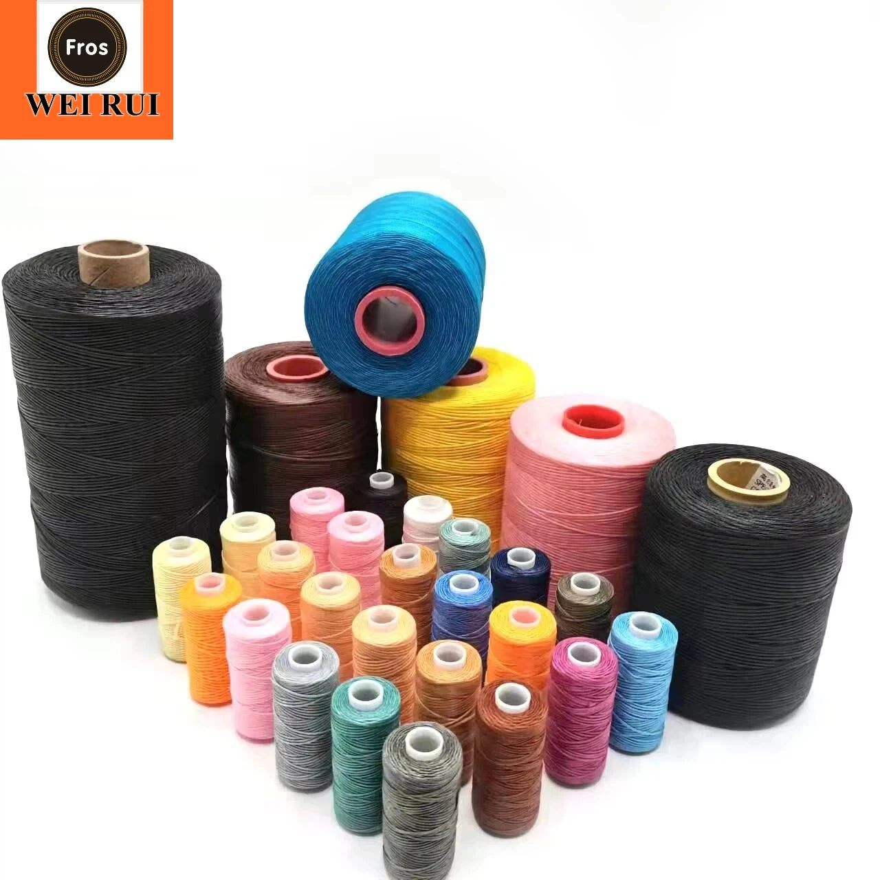 260M Flat Braided Wax Threads Customized Accepted Waxed Sewing Thread White Skeins