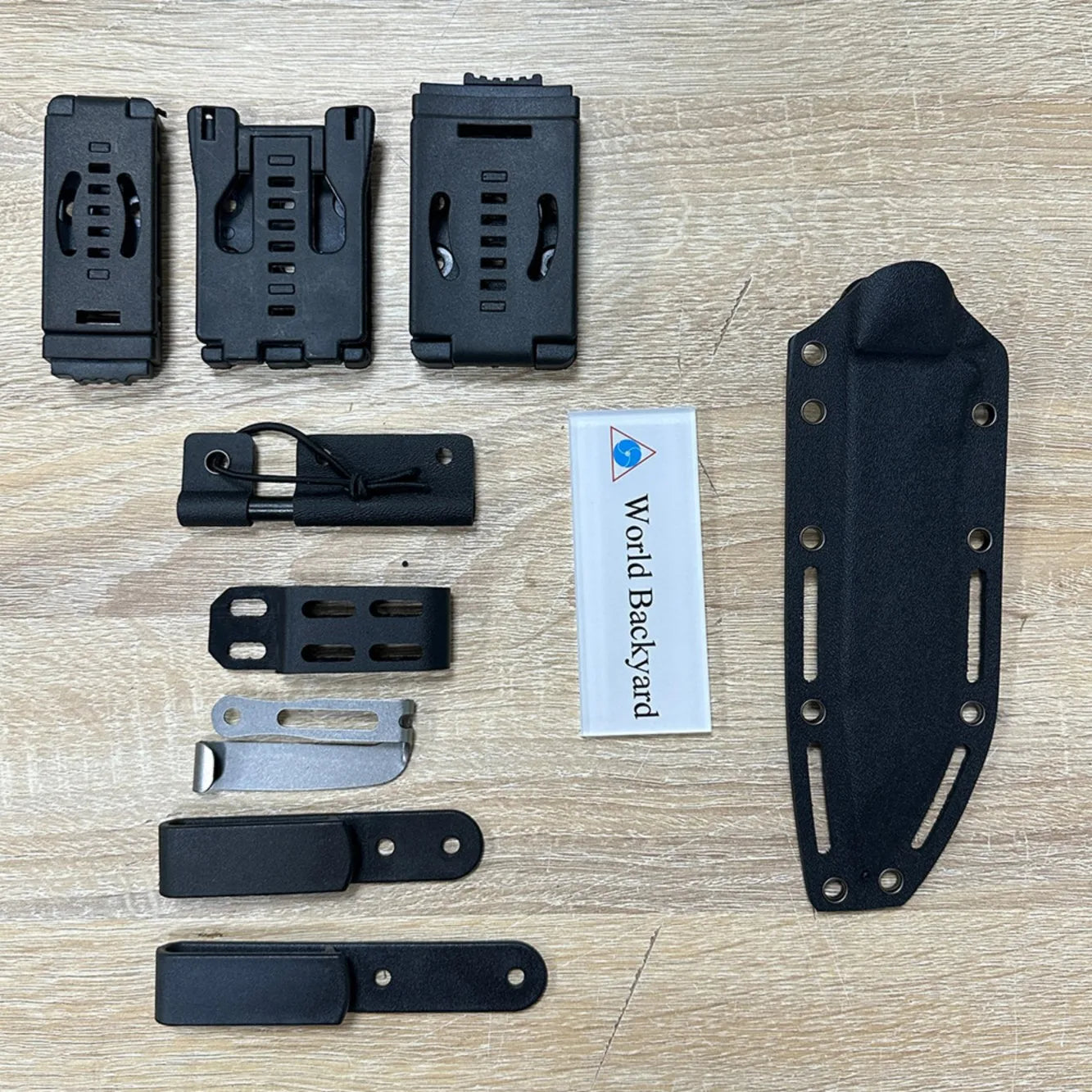 Universal Kydex Sheath Accessories Waist Clip Scabbard Back Holster Holder Hanging Belt Clip with Screw for Hunting Knife