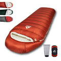 Outdoor Camping Travel Hiking Cold Weather Ultralight Envelope Sleeping Bag QEZER Nylon Waterproof Adult Backpacking Fluffy 4
