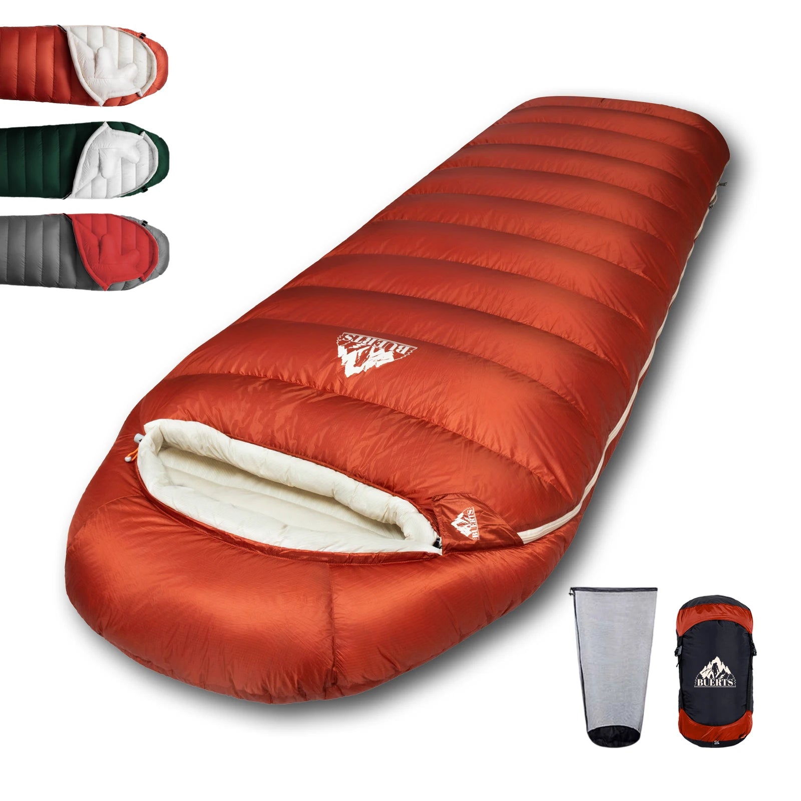 Outdoor Camping Travel Hiking Cold Weather Ultralight Envelope Sleeping Bag QEZER Nylon Waterproof Adult Backpacking Fluffy 4