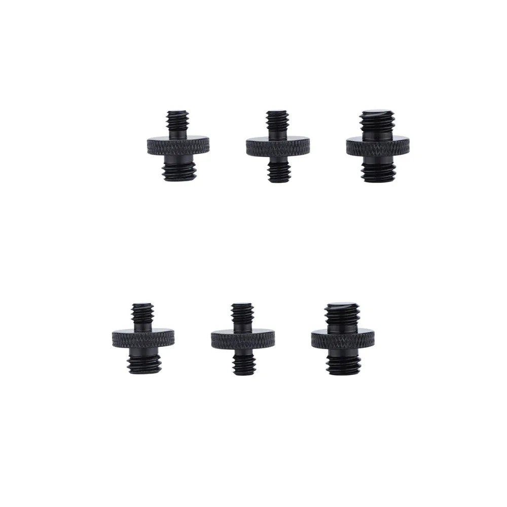 Microphone 1/4 20 to 3/8 Screw Adaptor Aluminum Tripod Rotation Quarter Fill Light Pan Tilt Adapter Live Streaming
