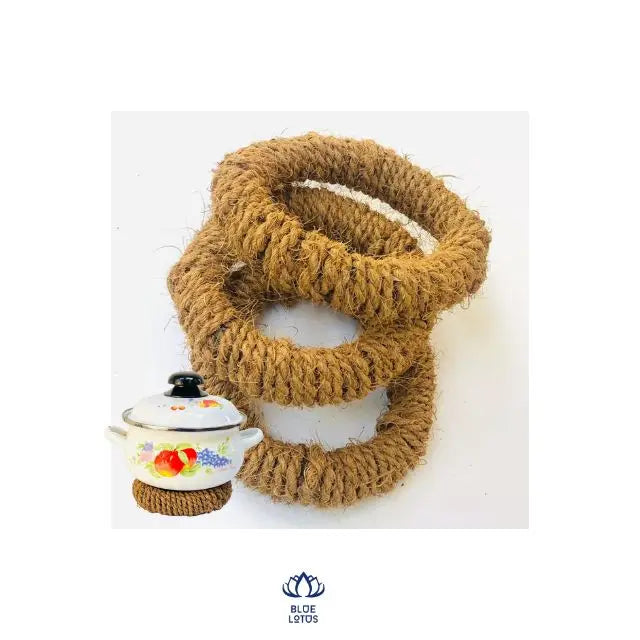 Coconut Twisted Coir Fibre Rope Hot Pot Holder Stands Heavy Reusable Kitchen Eco From Blue Lotus Vietnam Ms Hani +84767550132
