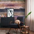 Germany Made Abstract Coloured Blue Purple Non Woven Vinyl Wall Mural for Bedroom & Dining 0.53x11.60m Modern Design
