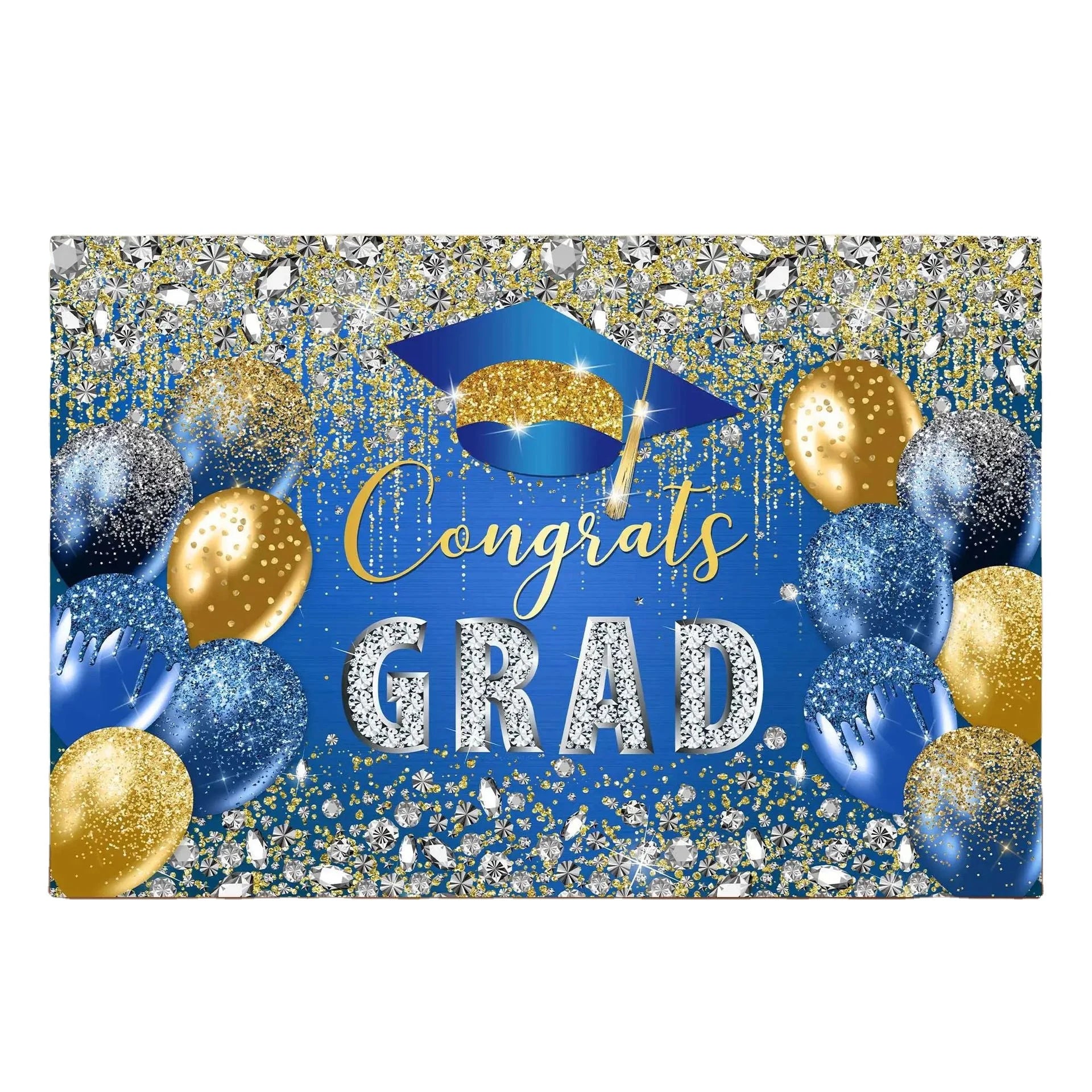 Hot Selling Beautiful Celebrate Graduation Grad Banner Light Blue for Graduation School Party Event 2024