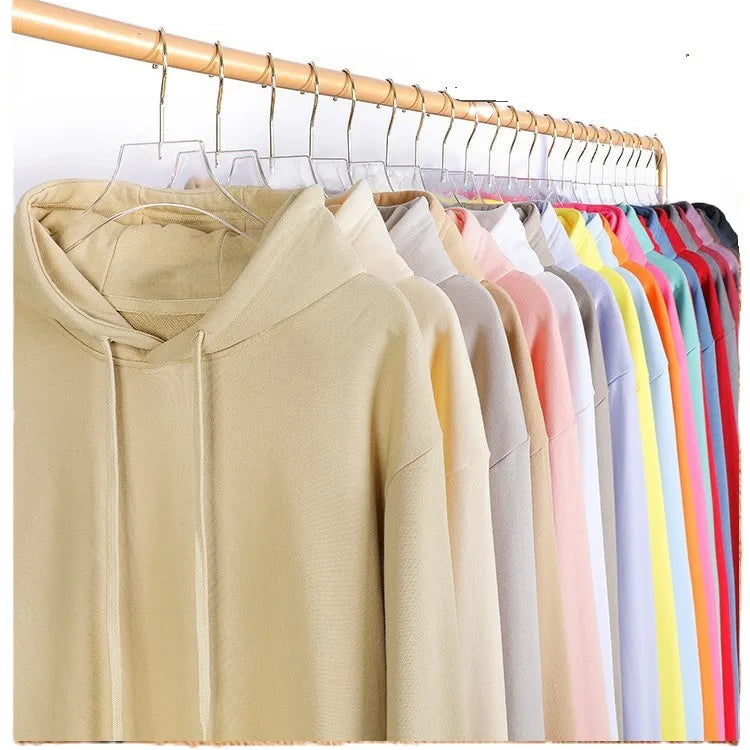 China Bangladesh Factory Price OEM Customized Logo Embroidery 380g Heavyweight Cotton Hooded Loose Fit Casual Pullover Hoodie