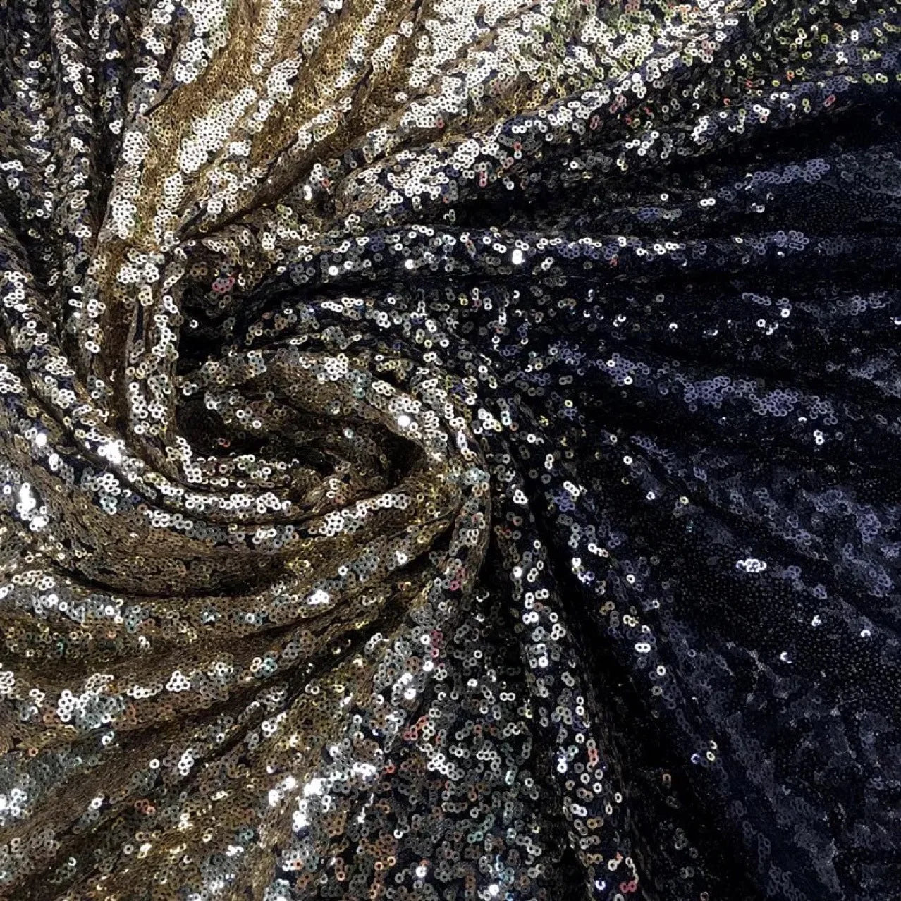 Wholesale Luxury French 3mm Mesh Gradient Embroidery Sequence Fabrics Tessuto Di Paillettes Shimmering Sequin for Accessory Use