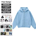 Custom Zip up Hoodie Hot Sell Mens Streetwear Clothing 100% Cotton Oversized Casual Blank Zippered Hoodie Men's Hoodies MegaBDM