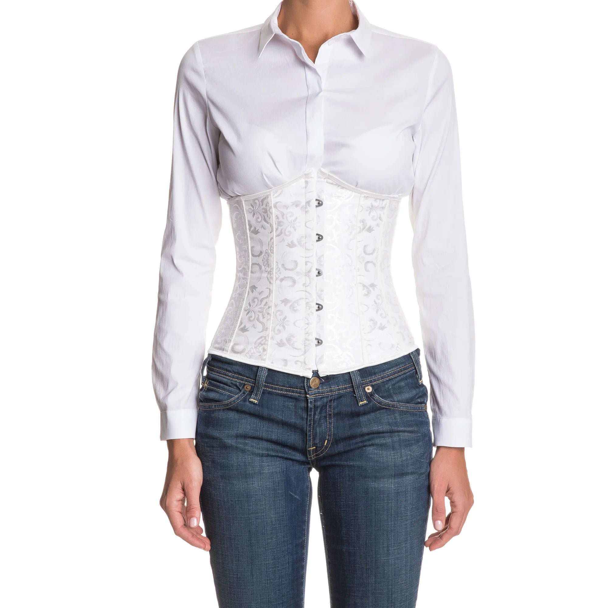 White waistband with print