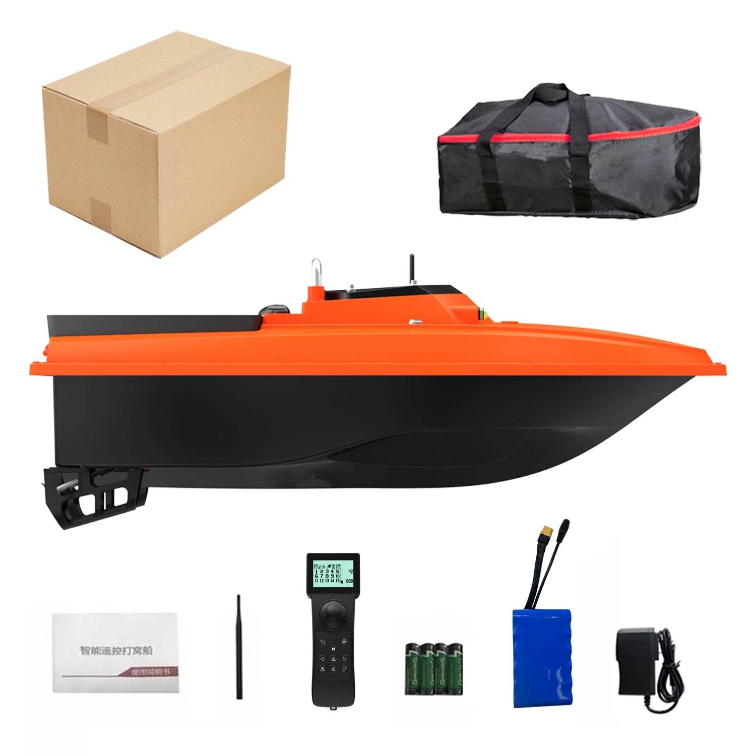 Durable 100m GPS Remote Control D80B Model Fishing Bait Boat with 3KG Load Capacity Fish Finder for Carp Fishing
