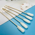 155mm Long Cotton Bud Inside Foam Tipped Sample Collection Swab Wooden Handle