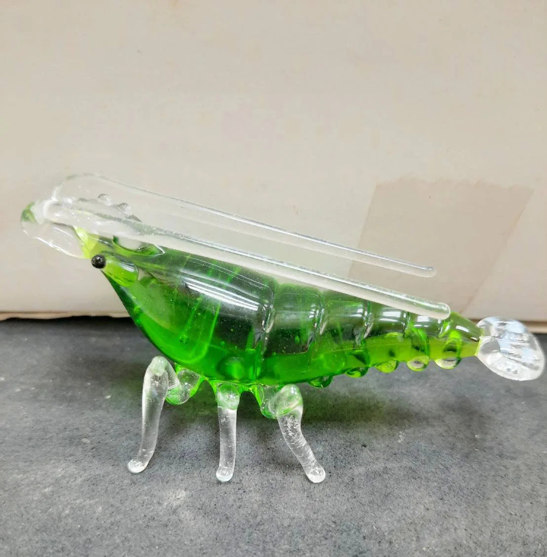 Bulk Order Custom Color Murano Glass Handcrafted Blown Sculpture Animal Shrimp Lobster Taiwan Decor Directly Manufactured Chien MegaBDM