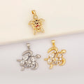 QIKU Sea Turtle Charm Pendants Wholesale | Copper Sea Life Ocean Animal Pendants for Kids Jewelry Making | Cute Fashion Charms