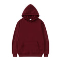 Oem Custom Printed Embroidery logo Design Men's Solid Color Loose Pullover Top Hoodie