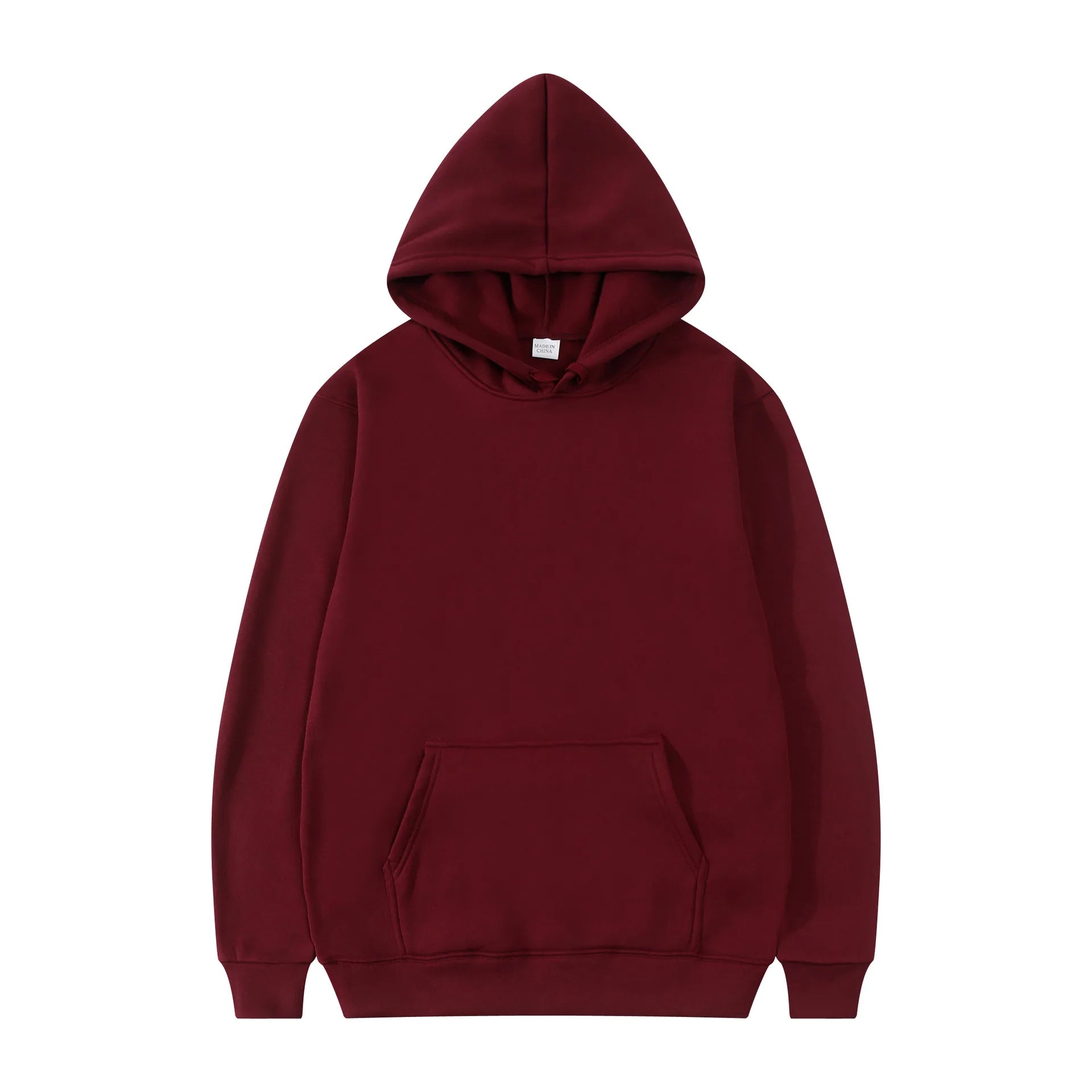 Oem Custom Printed Embroidery logo Design Men's Solid Color Loose Pullover Top Hoodie