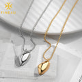 Personalized Simple Quality Stainless Steel 18k Gold Plated Jewelry Irregular Square Solid Pendant Bead Chain Necklace for Women MegaBDM
