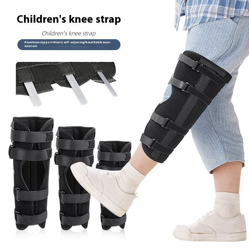 Melenlt Adjustable Children's Leg Brace Steel Plate Support Splint for Lower Limb Stability and Training
