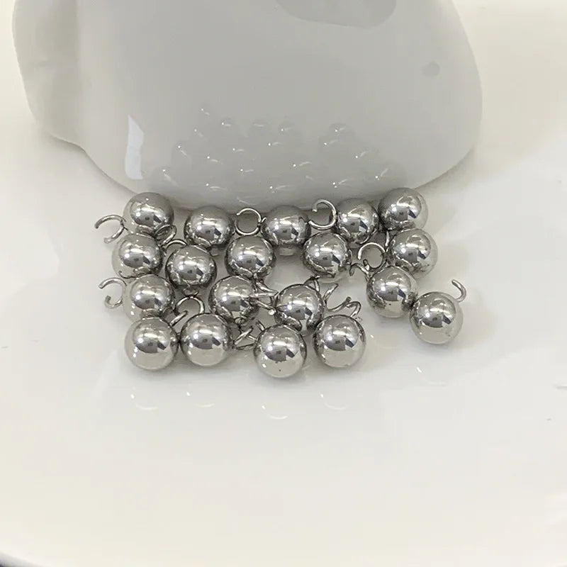 Trend Necklace Stainless Steel Bracelets Personality Fashion Accessories Tag Ball Charm  Pendant for Jewelry Making