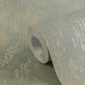 Made Germany Modern Non-Woven Vinyl Wallpaper Green Gold Damask Pattern Scratch Resistant Sound-Absorbing Outdoor Bathroom