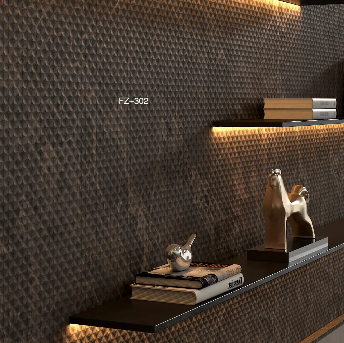 Modern Fireproof Waterproof Stone Look Backlit Wall Panel for Office Lobby Hotel Living Room Hall Decoration