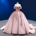 Jancember 222201 Beautiful Sequins Off Shoulder Pink Formal Evening Gowns Dresses