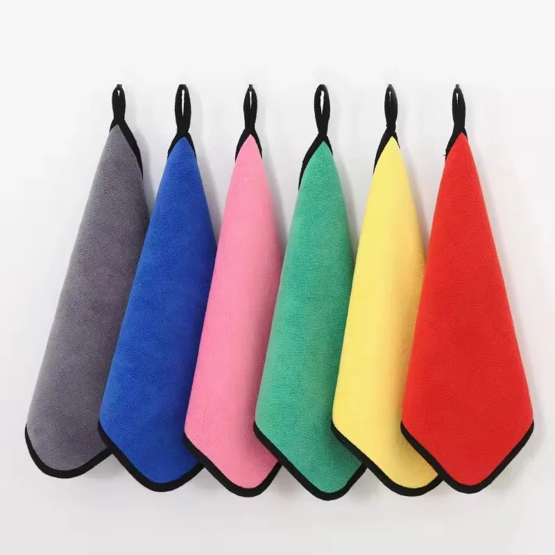 Customized 500GSM Absorbent Microfibre Car Towel Detailing Auto Care Clean Microfiber Car Wash Double Sided Cleaning Cloths