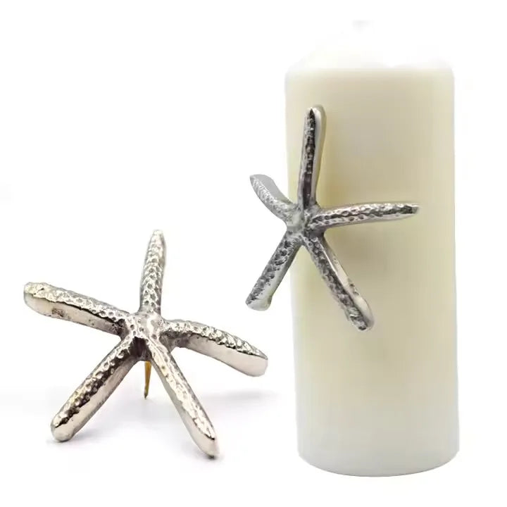 Metal Enamel Lapel Pin Candle Decorative Custom Star Shape Size