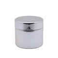 Custom Smell Proof Silver Electroplating Premium Child Resistant Glass Jar with Plastic Cap Option for Flower Packaging