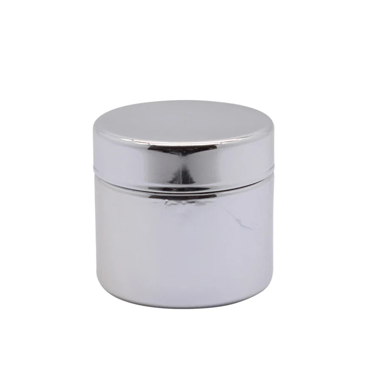 Custom Smell Proof Silver Electroplating Premium Child Resistant Glass Jar with Plastic Cap Option for Flower Packaging MegaBDM
