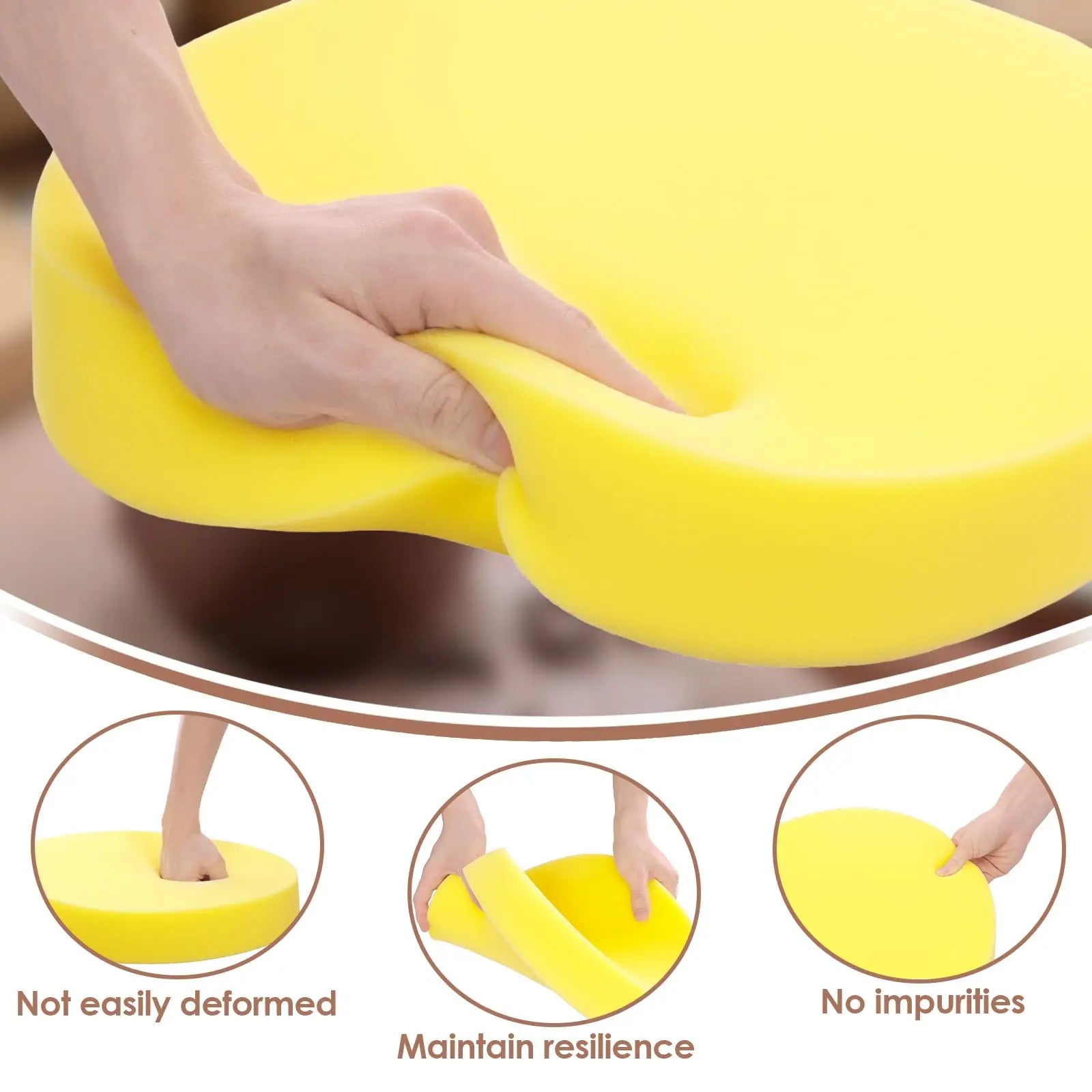 Hot Sale Extra-large Round Ceramic Sponge Pad | Pottery Clay & Glazing Tool for Sculpting Painting and Carving