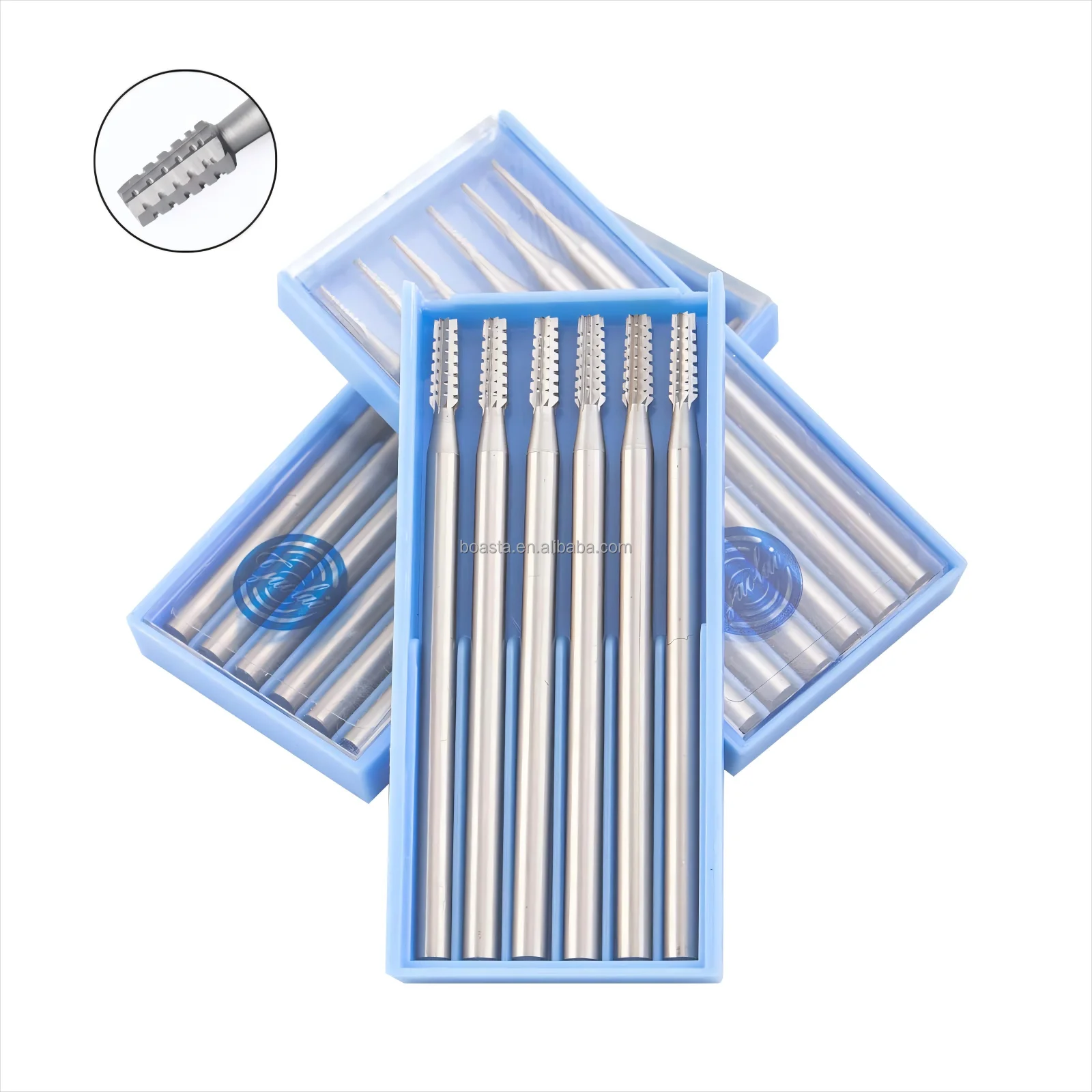 Boasta Tungsten Carbide Rotary Burr 2.35mm Shank Spiral Cut Engraving Bit Wolfsbane Type for Jewelry Wax Dental Jewelry Making