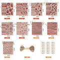 MU Red Golden Sack Bag Drawstring Closure Storage Bag Collecting Cultural Items Jewelry Accessories Custom Logo Sack Bag