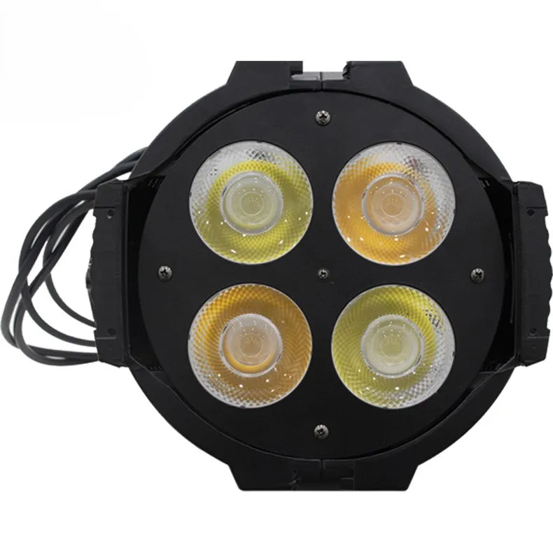 High-brightness 4x50w Warm White / White Cob Led Par Light Dmx512 Disco Lights Professional Stage Dj Equipment