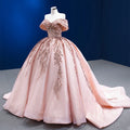 RSM222201 New Elegant Woman Evening Gown Short Sleeve Applique Suitable for Formal Parties MegaBDM