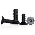 #2 #4 #6#8 #10 1/4 Inch UNC UNF Imperial Black Steel Flat Head Bolts Hex Socket Countersunk Head Screws