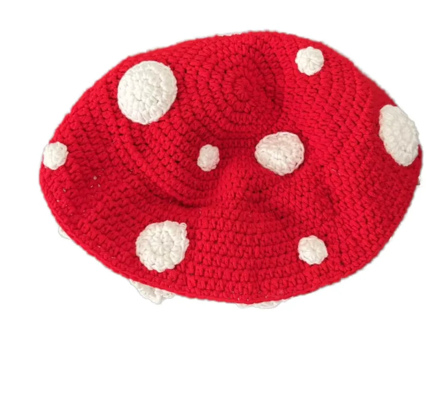 Korean Version of Wool Hat Men and Women Ins Show Face Small Trend Knitted Hat Autumn and Winter Small Mushroom Hat