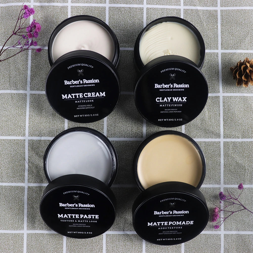 Private Label Hair Pomade Clay Matte Finish No Residue Hair Styling Products Hair Pomade Paste Men